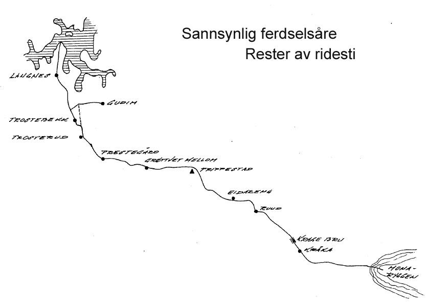 Sannsynlig ferdselåre fra Langnes